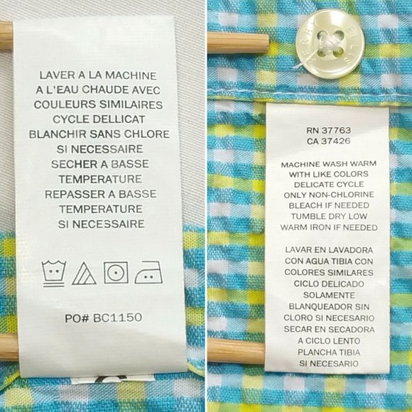 *SOLD* 13 PERRY ELLIS Size 2XLT Casual Button Shirt 5069E1M - Picture 7 of 7